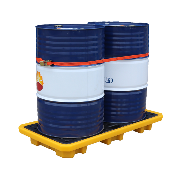 Spilldoc® Low Profile 2 Drum Spill Pallet with drain plug SD002H