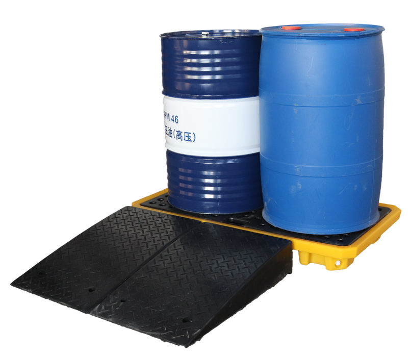 Spilldoc® Low Profile 2 Drum Spill Pallet with drain plug SD002L