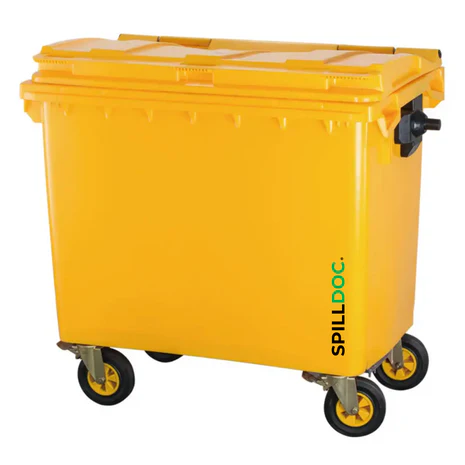 SPILLDOC LARGE LOCKABLE CONTAINER WITH 4 WHEELS - 660L SDGBC660