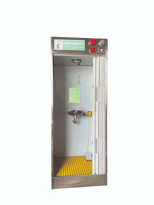 Spilldoc Enclosed Booth Safety Shower & Eyewash Station SDEBR2SE304