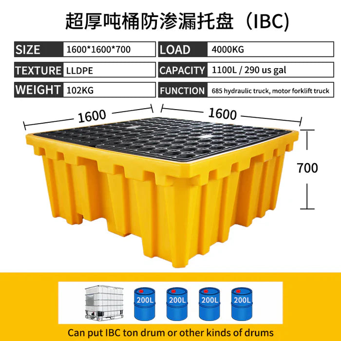 Spilldoc Single IBC Spill Pallet SDIBC01H