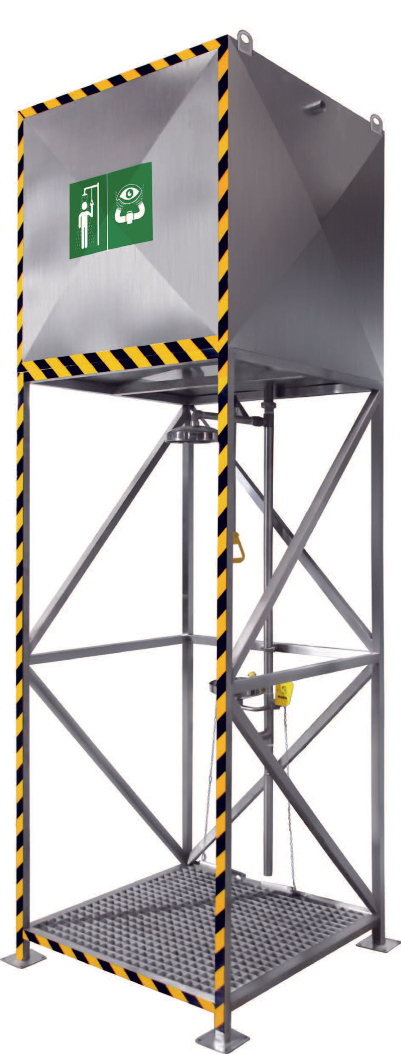 Spilldoc Self Contained Gravity Fed Portable Shower & Eyewash Station 1200L