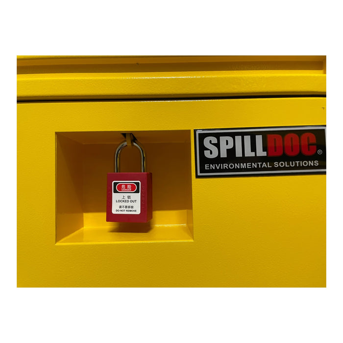 Spilldoc® Hazmat Storage Box with Hydraulic Closing Door SDHSB10040