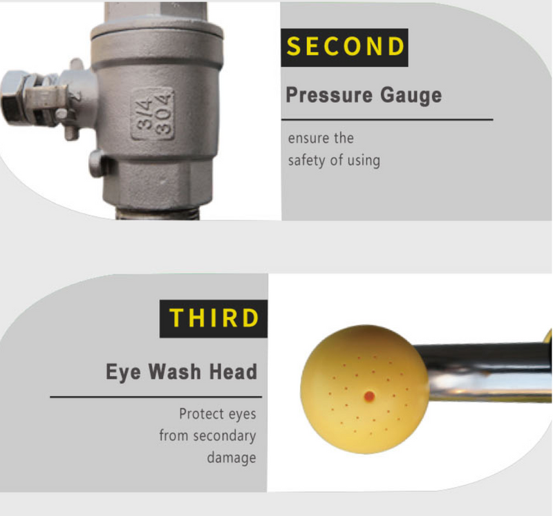 Spilldoc Portable Emergency Air Charged Shower and Eyewash Station SD-570A