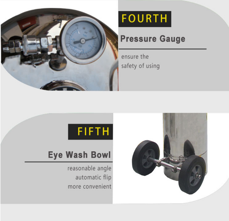 Spilldoc Portable Emergency Air Charged Shower and Eyewash Station SD-570A